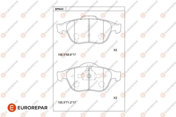 Brake Pad Set, disc brake (1681286380)