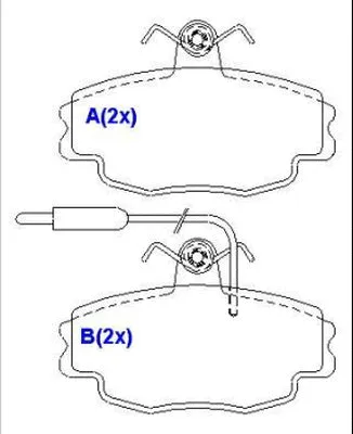 Brake Pad Set, disc brake (1635835080)