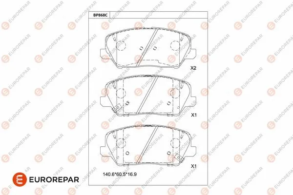 Brake Pad Set, disc brake (1681253480)