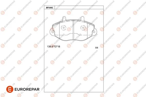 Brake Pad Set, disc brake (1681219880)