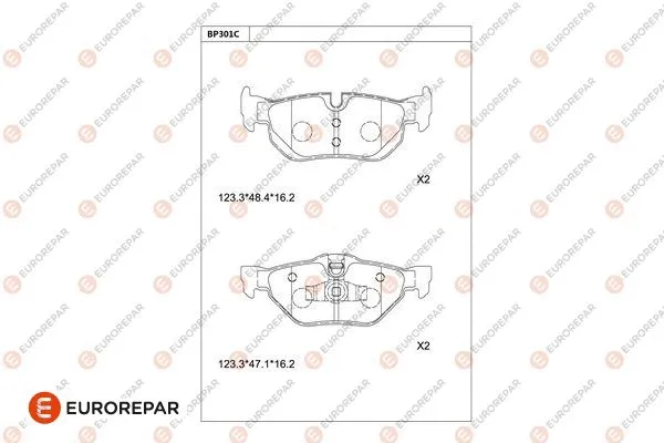 Brake Pad Set, disc brake (1681222180)