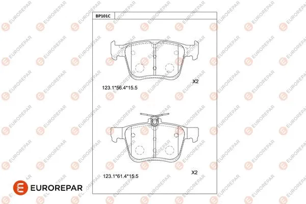 Brake Pad Set, disc brake (1681215980)