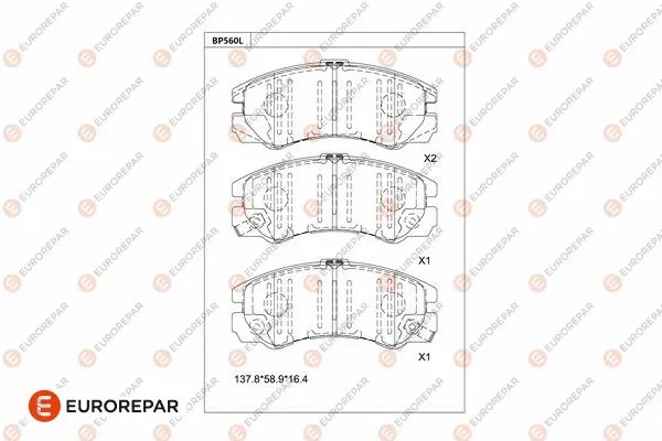 Brake Pad Set, disc brake (1681269680)