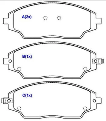 Brake Pad Set, disc brake (1636488780)