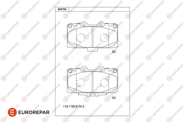 Brake Pad Set, disc brake (1681269180)