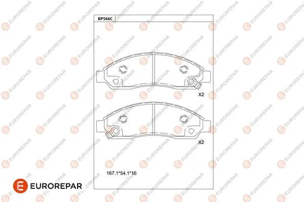 Brake Pad Set, disc brake (1681229880)