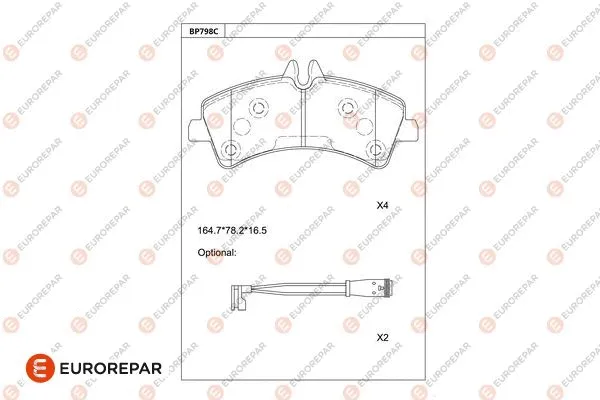 Brake Pad Set, disc brake (1681270180)