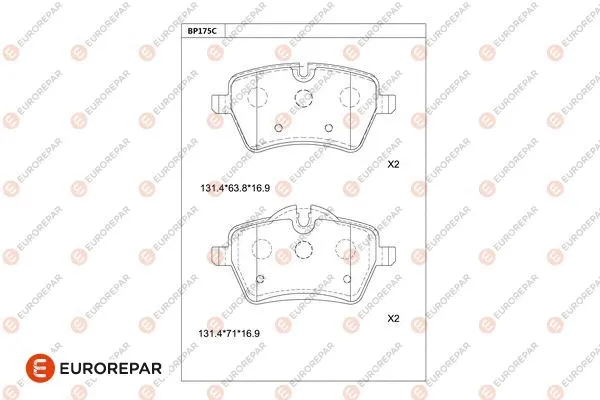 Brake Pad Set, disc brake (1681249380)