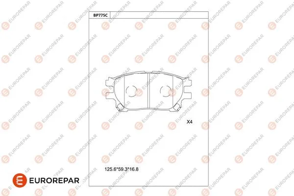 Brake Pad Set, disc brake (1681271680)