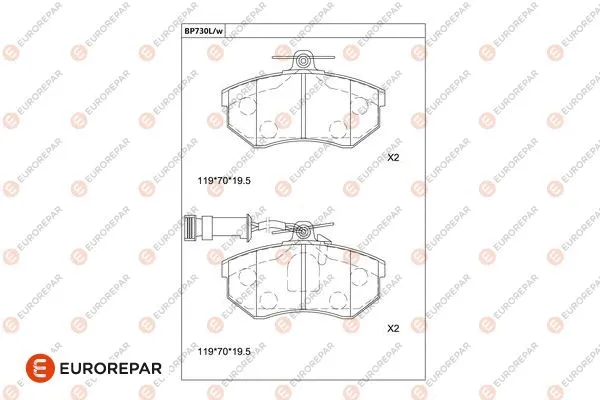 Brake Pad Set, disc brake (1681259780)