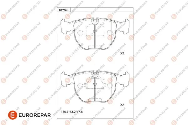 Brake Pad Set, disc brake (1681276380)