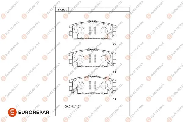 Brake Pad Set, disc brake (1681219480)