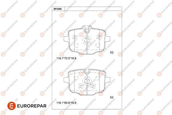 Brake Pad Set, disc brake (1681253080)