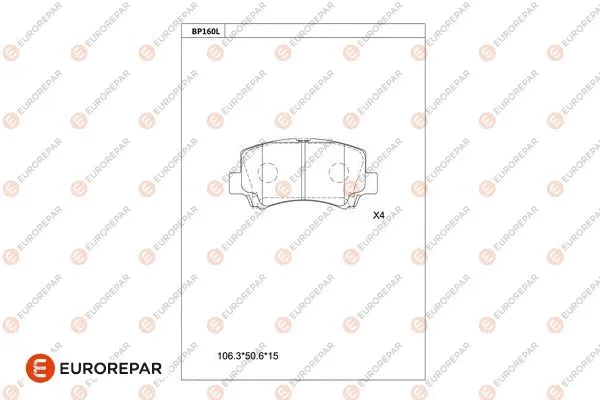 Brake Pad Set, disc brake (1677813080)