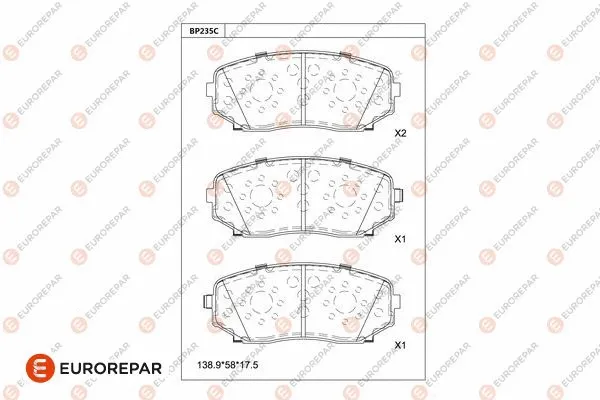Brake Pad Set, disc brake (1681225280)