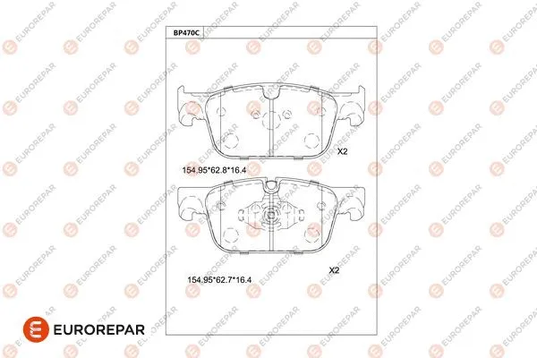 Brake Pad Set, disc brake (1681256780)