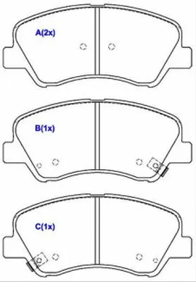 Brake Pad Set, disc brake (1643084480)