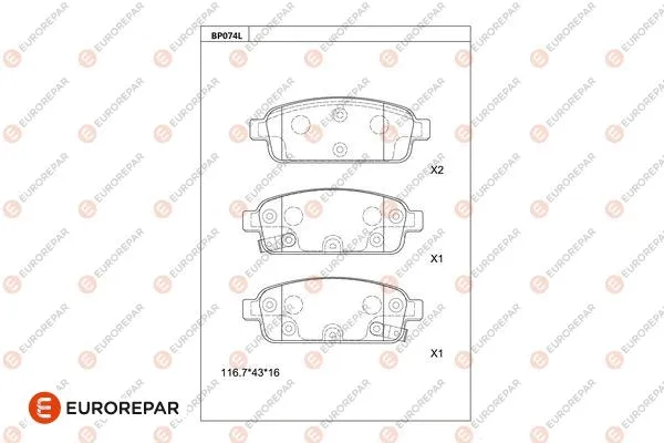 Brake Pad Set, disc brake (1681207080)