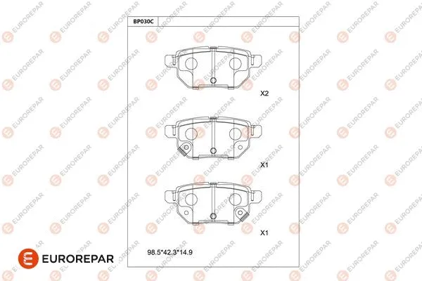 Brake Pad Set, disc brake (1677812480)