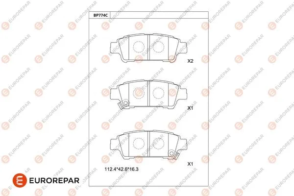Brake Pad Set, disc brake (1681258780)