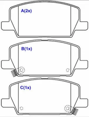 Brake Pad Set, disc brake (1643081480)