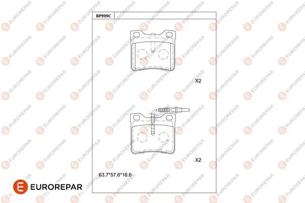 Brake Pad Set, disc brake (1681277280)