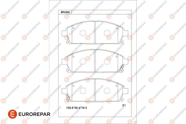 Brake Pad Set, disc brake (1681233380)