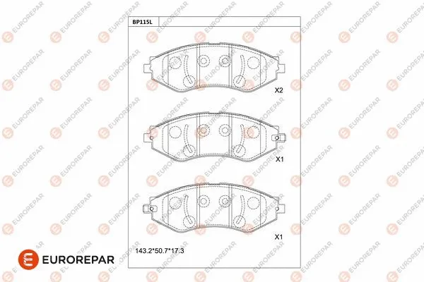 Brake Pad Set, disc brake (1681207780)