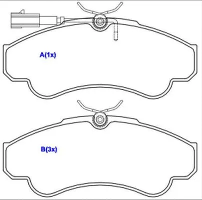 Brake Pad Set, disc brake (1643076580)