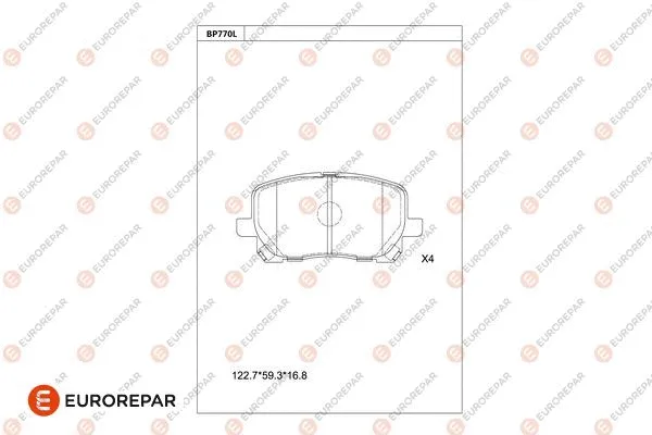 Brake Pad Set, disc brake (1681255180)