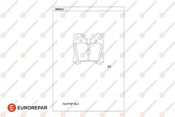 Brake Pad Set, disc brake (1681261480)