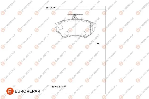 Brake Pad Set, disc brake (1681219380)