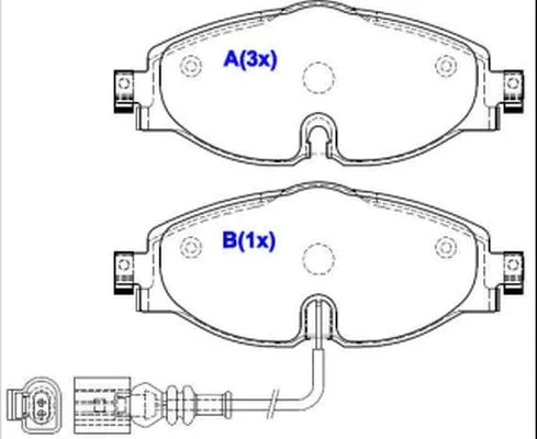 Brake Pad Set, disc brake (1643073280)