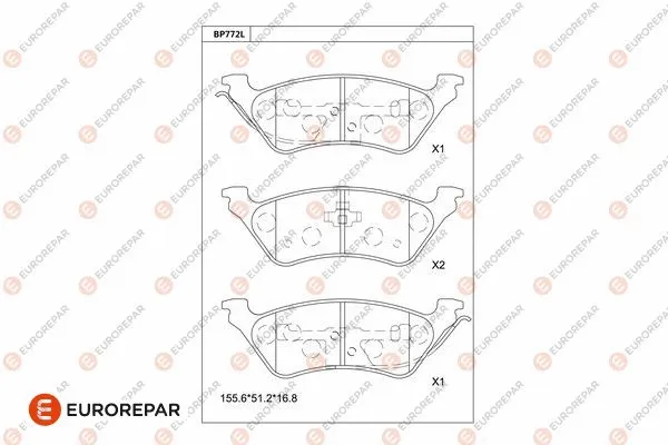 Brake Pad Set, disc brake (1681265780)