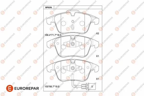 Brake Pad Set, disc brake (1681213480)