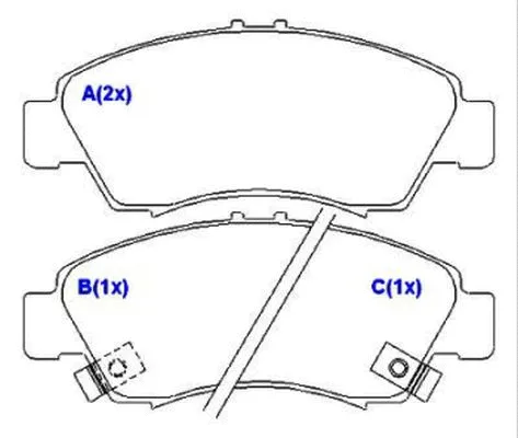 Brake Pad Set, disc brake (1643070180)
