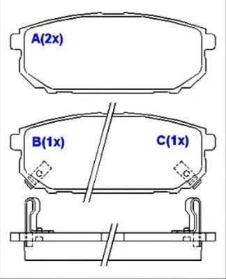 Brake Pad Set, disc brake (1643077780)