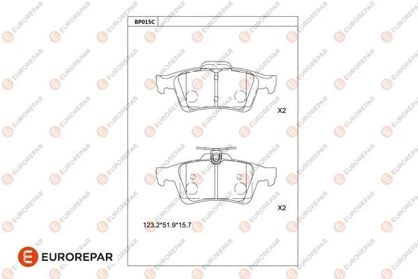 Brake Pad Set, disc brake (1677812980)
