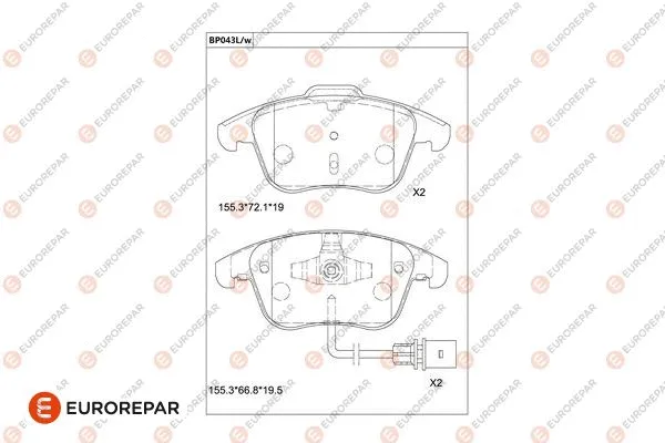 Brake Pad Set, disc brake (1681215180)