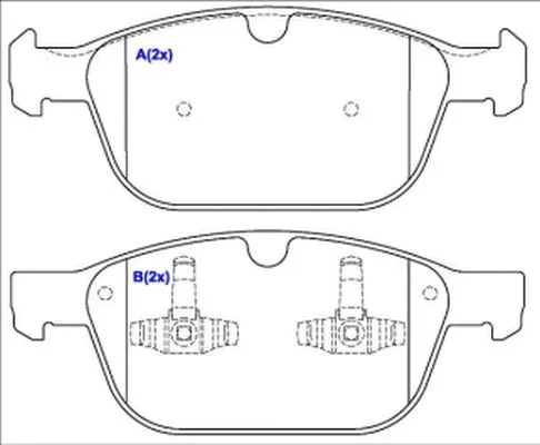 Brake Pad Set, disc brake (1643079480)