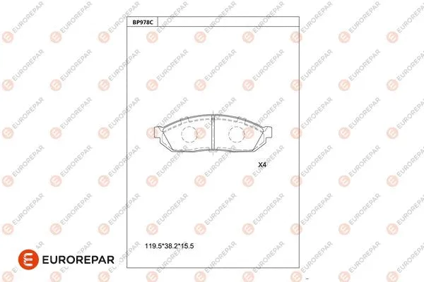 Brake Pad Set, disc brake (1681268480)