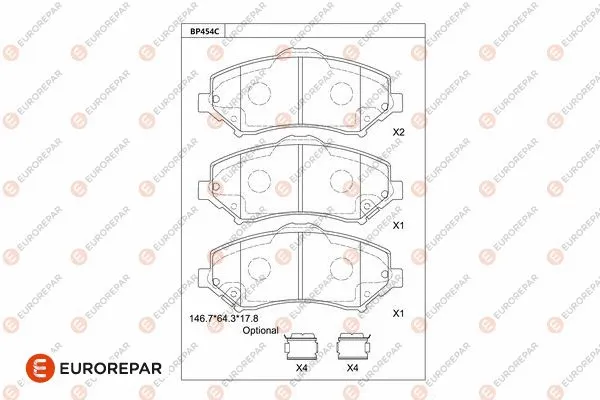 Brake Pad Set, disc brake (1681232880)