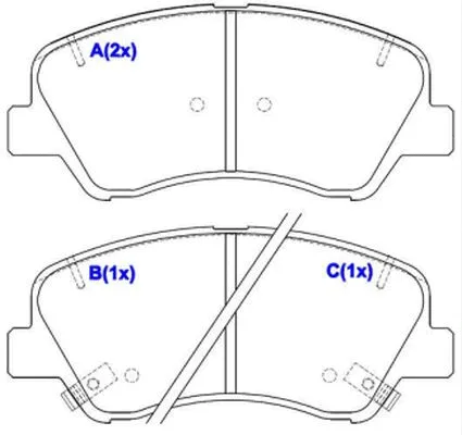 Brake Pad Set, disc brake (1643085080)