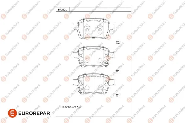Brake Pad Set, disc brake (1681239280)