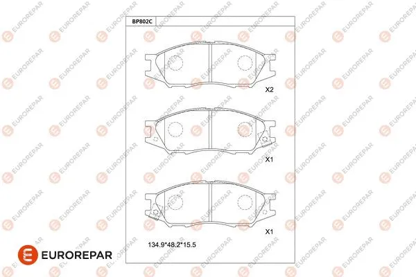 Brake Pad Set, disc brake (1681233780)