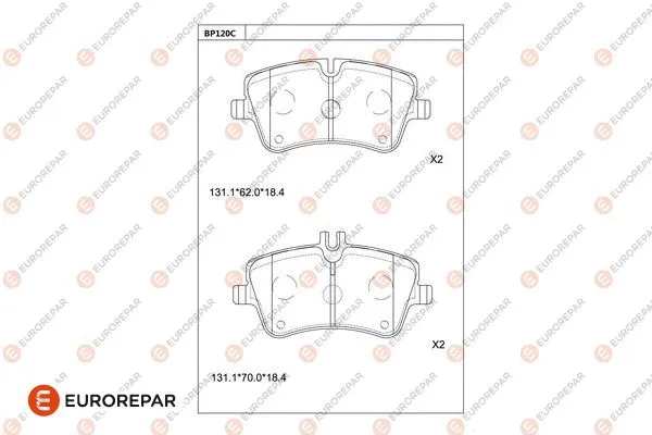 Brake Pad Set, disc brake (1681266080)