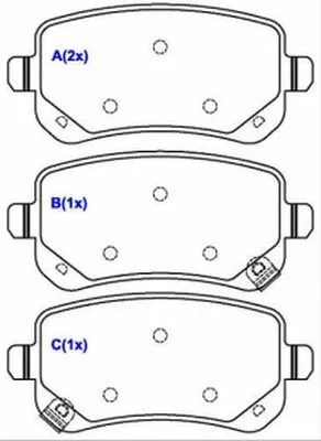 Brake Pad Set, disc brake (1643080180)