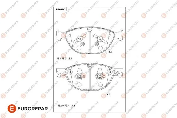 Brake Pad Set, disc brake (1681266880)