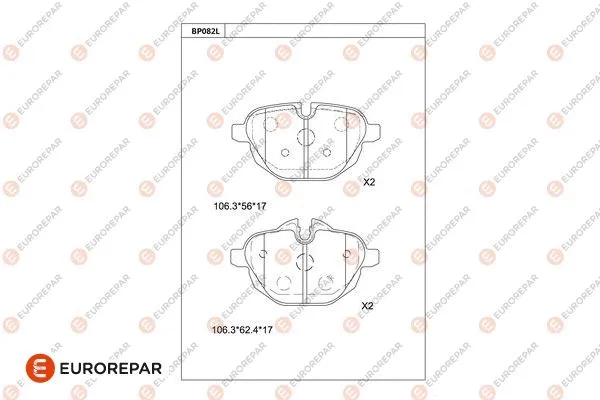Brake Pad Set, disc brake (1681216080)
