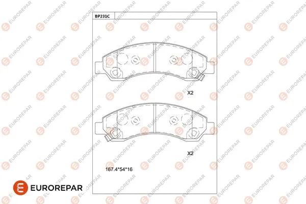 Brake Pad Set, disc brake (1681217880)